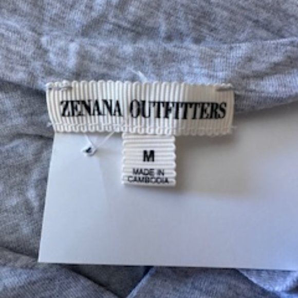 Grey V Neck Hi/Lo Shirt  (2) - Picture 4 of 5